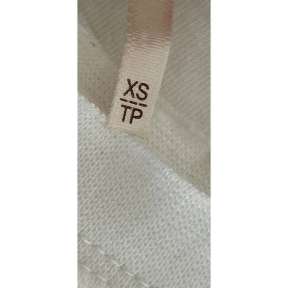 Free People Angel Embroidered Flutter Sleeve Cotton T-Shirt White - XS - Picture 10 of 12